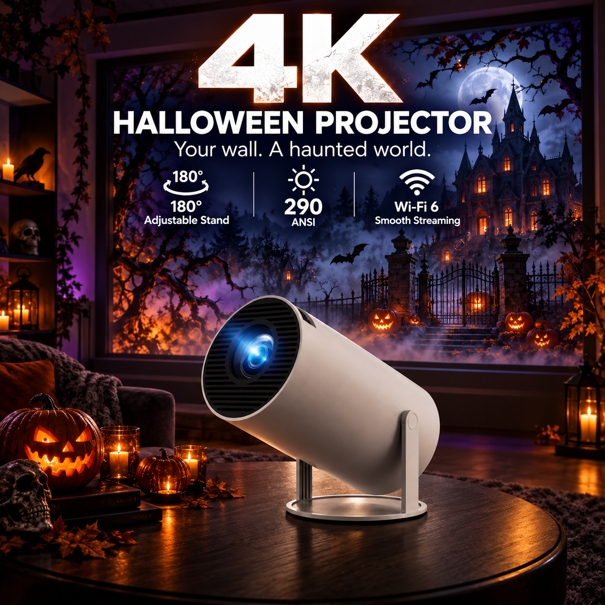 4K Halloween Projector