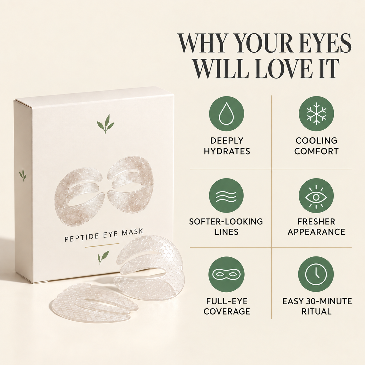 Lúxare Peptide Eye Mask