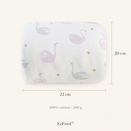 EzFeed nursing arm pillow dimensions, 22 cm by 20 cm, 100% cotton, 200 g