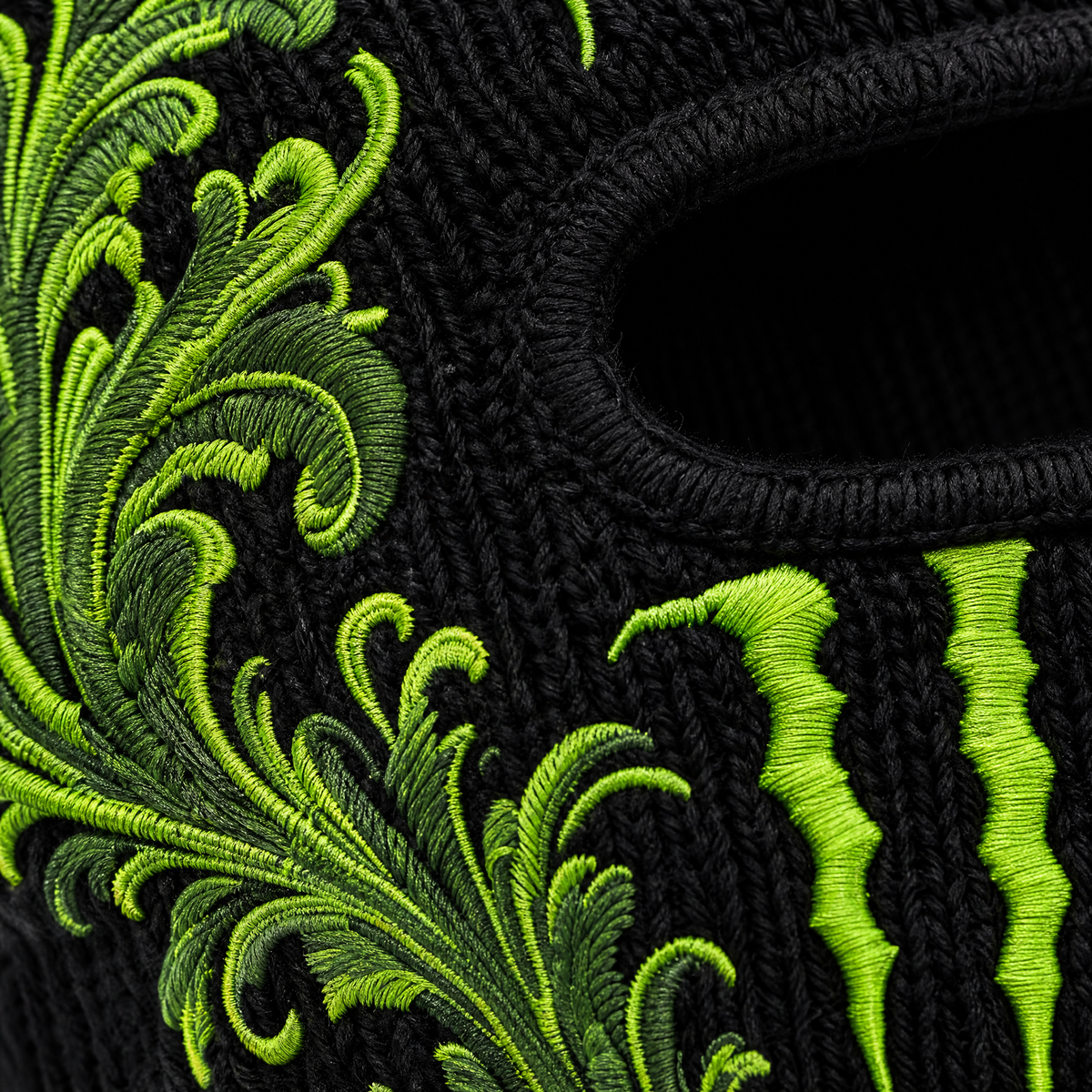 Frost Claw green material ski mask
