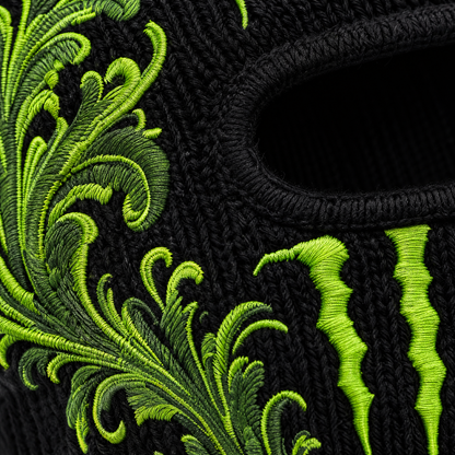 Frost Claw green material ski mask