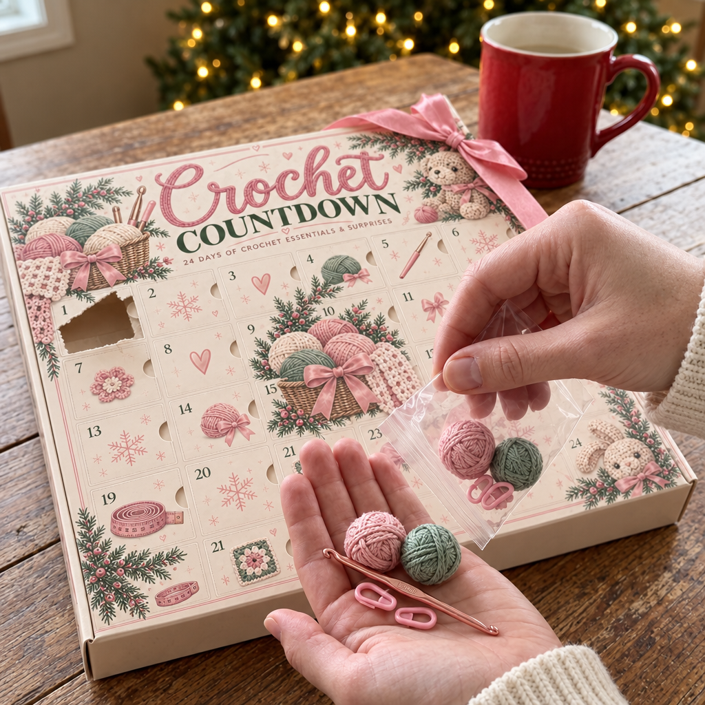 Opening day 1 of the Crochet Countdown advent calendar