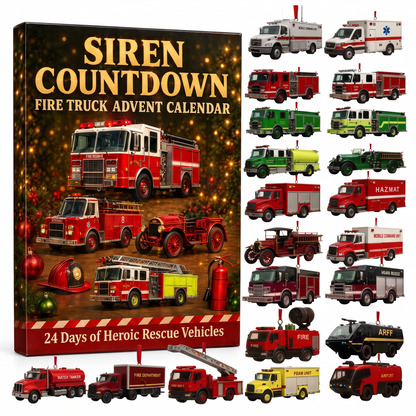 Siren Countdown fire truck advent calendar with all 24 rescue vehicles