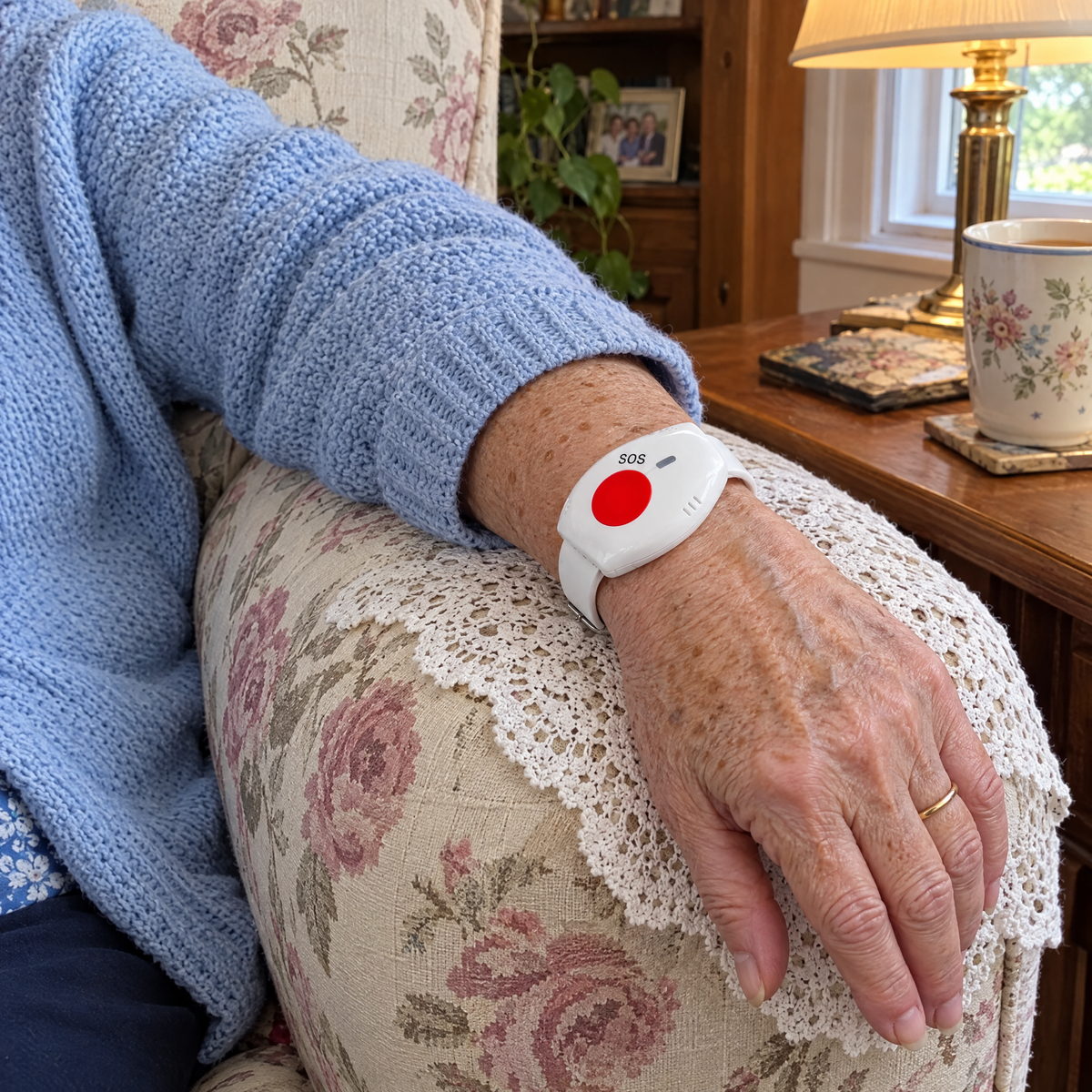 Luxare SOS Band worn on the wrist