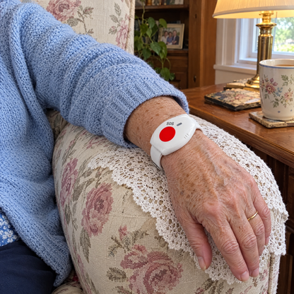Luxare SOS Band worn on the wrist