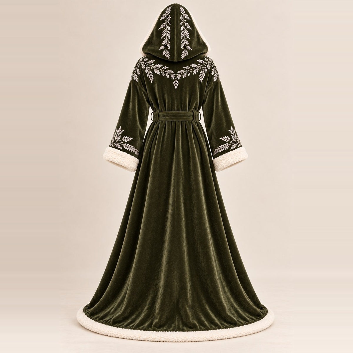 Back of the Elven Woodland robe with leaf embroidery